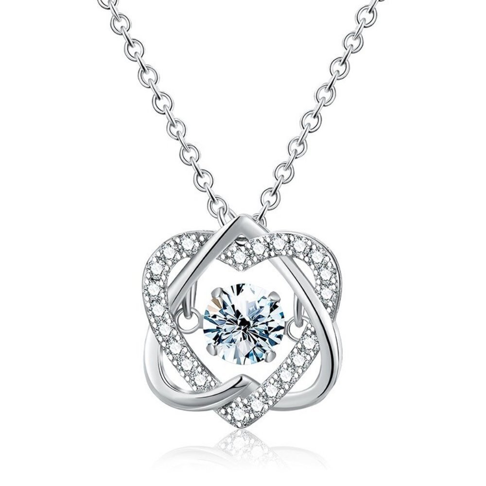 Certified 0.5ct Moissanite Diamond Heart-Shaped Pendant Necklace
